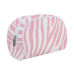 Pink Zebra Vibes Animal Print  Make Up Case (small) by ConteMonfrey