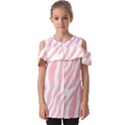 Pink Zebra Vibes Animal Print  Fold Over Open Sleeve Top View1