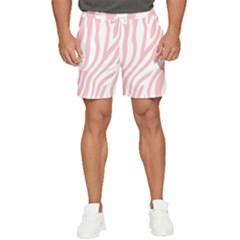 Pink Zebra Vibes Animal Print  Men s Runner Shorts