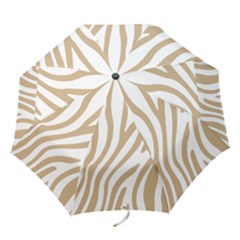 Brown Zebra Vibes Animal Print  Folding Umbrellas by ConteMonfrey