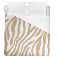 Brown Zebra Vibes Animal Print  Duvet Cover (queen Size) by ConteMonfrey