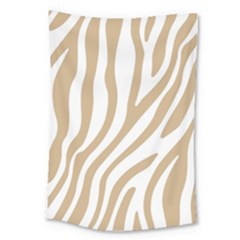 Brown Zebra Vibes Animal Print  Large Tapestry by ConteMonfrey