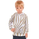 Brown Zebra Vibes Animal Print  Kids  Hooded Pullover View1