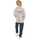 Brown Zebra Vibes Animal Print  Kids  Hooded Pullover View2