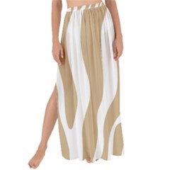 Brown Zebra Vibes Animal Print  Maxi Chiffon Tie-up Sarong by ConteMonfrey