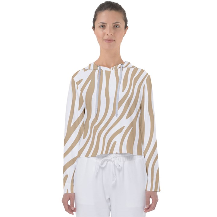 Brown Zebra Vibes Animal Print  Women s Slouchy Sweat