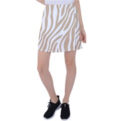 Brown Zebra Vibes Animal Print  Tennis Skirt by ConteMonfrey