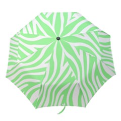 Green Zebra Vibes Animal Print  Folding Umbrellas by ConteMonfrey