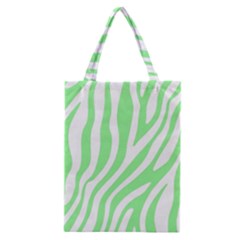 Green Zebra Vibes Animal Print  Classic Tote Bag by ConteMonfrey