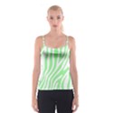 Green Zebra Vibes Animal Print  Spaghetti Strap Top View1