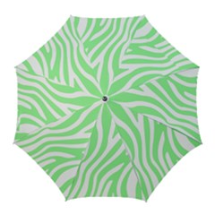 Green Zebra Vibes Animal Print  Golf Umbrellas by ConteMonfrey