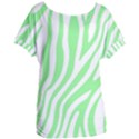 Green Zebra Vibes Animal Print  Women s Oversized Tee View1