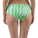 Green Zebra Vibes Animal Print  Reversible Mid-Waist Bikini Bottoms View2