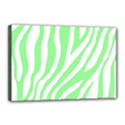 Green Zebra Vibes Animal Print  Canvas 18  x 12  (Stretched) View1