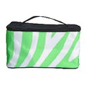 Green Zebra Vibes Animal Print  Cosmetic Storage View1