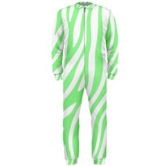 Green Zebra Vibes Animal Print  Onepiece Jumpsuit (men) by ConteMonfrey