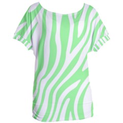 Green Zebra Vibes Animal Print  Women s Oversized Tee by ConteMonfrey