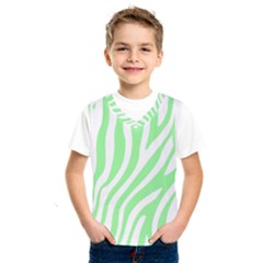 Green Zebra Vibes Animal Print  Kids  Basketball Tank Top by ConteMonfrey