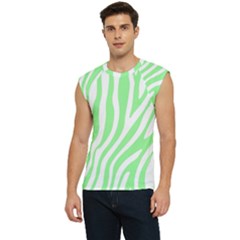 Green Zebra Vibes Animal Print  Men s Raglan Cap Sleeve Tee by ConteMonfrey