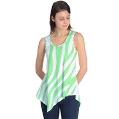 Green Zebra Vibes Animal Print  Sleeveless Tunic by ConteMonfrey