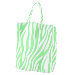 Green Zebra Vibes Animal Print  Giant Grocery Tote by ConteMonfrey