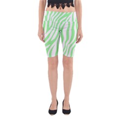 Green Zebra Vibes Animal Print  Yoga Cropped Leggings by ConteMonfrey