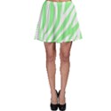 Green Zebra Vibes Animal Print  Skater Skirt View1