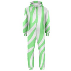 Green Zebra Vibes Animal Print  Hooded Jumpsuit (men) by ConteMonfrey