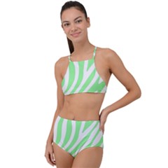 Green Zebra Vibes Animal Print  High Waist Tankini Set by ConteMonfrey