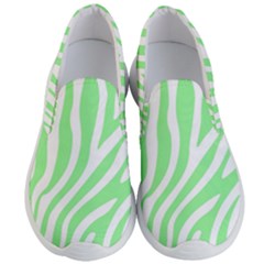 Green Zebra Vibes Animal Print  Men s Lightweight Slip Ons by ConteMonfrey