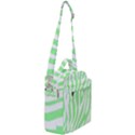 Green Zebra Vibes Animal Print  Crossbody Day Bag View2