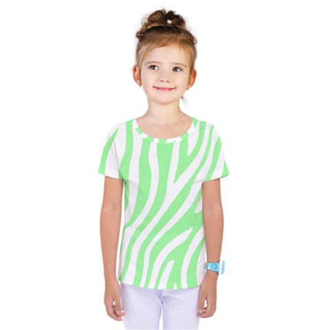 Green Zebra Vibes Animal Print  Kids  One Piece Tee by ConteMonfrey