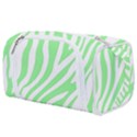 Green Zebra Vibes Animal Print  Toiletries Pouch View1