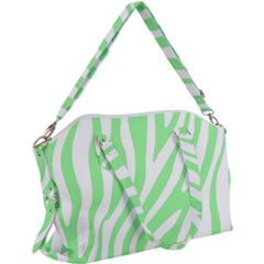 Green Zebra Vibes Animal Print  Canvas Crossbody Bag by ConteMonfrey