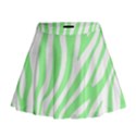 Green Zebra Vibes Animal Print  Mini Flare Skirt View1