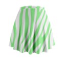 Green Zebra Vibes Animal Print  Mini Flare Skirt View2