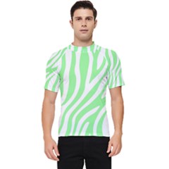 Green Zebra Vibes Animal Print  Men s Short Sleeve Rash Guard by ConteMonfrey