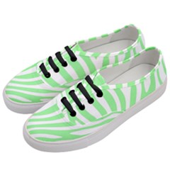 Green Zebra Vibes Animal Print  Women s Classic Low Top Sneakers by ConteMonfrey