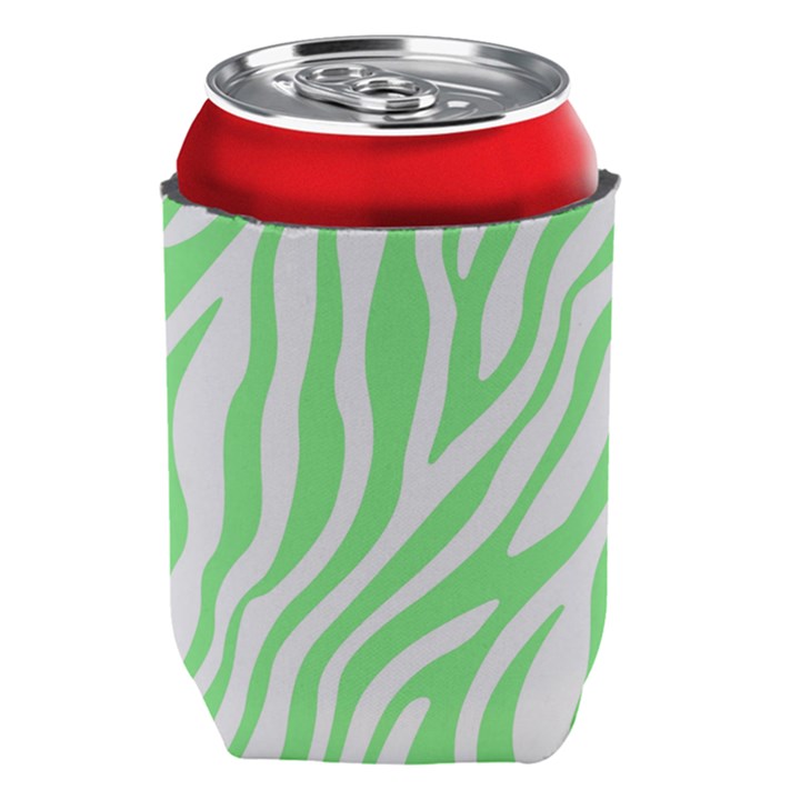 Green Zebra Vibes Animal Print  Can Holder