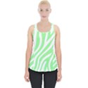 Green Zebra Vibes Animal Print  Piece Up Tank Top View1