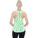 Green Zebra Vibes Animal Print  Piece Up Tank Top View2