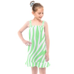 Green Zebra Vibes Animal Print  Kids  Overall Dress by ConteMonfrey