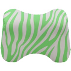 Green Zebra Vibes Animal Print  Head Support Cushion by ConteMonfrey