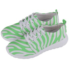 Green Zebra Vibes Animal Print  Men s Lightweight Sports Shoes