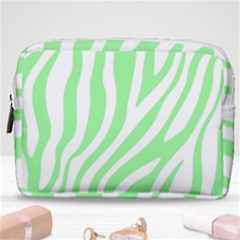 Green Zebra Vibes Animal Print  Make Up Pouch (medium) by ConteMonfrey