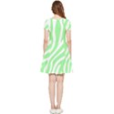 Green Zebra Vibes Animal Print  Inside Out Cap Sleeve Dress View2