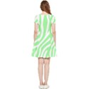 Green Zebra Vibes Animal Print  Inside Out Cap Sleeve Dress View4