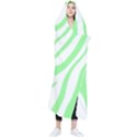 Green Zebra Vibes Animal Print  Wearable Blanket View1