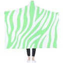 Green Zebra Vibes Animal Print  Wearable Blanket View2