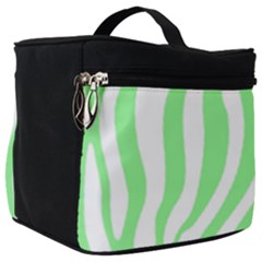 Green Zebra Vibes Animal Print  Make Up Travel Bag (big) by ConteMonfrey